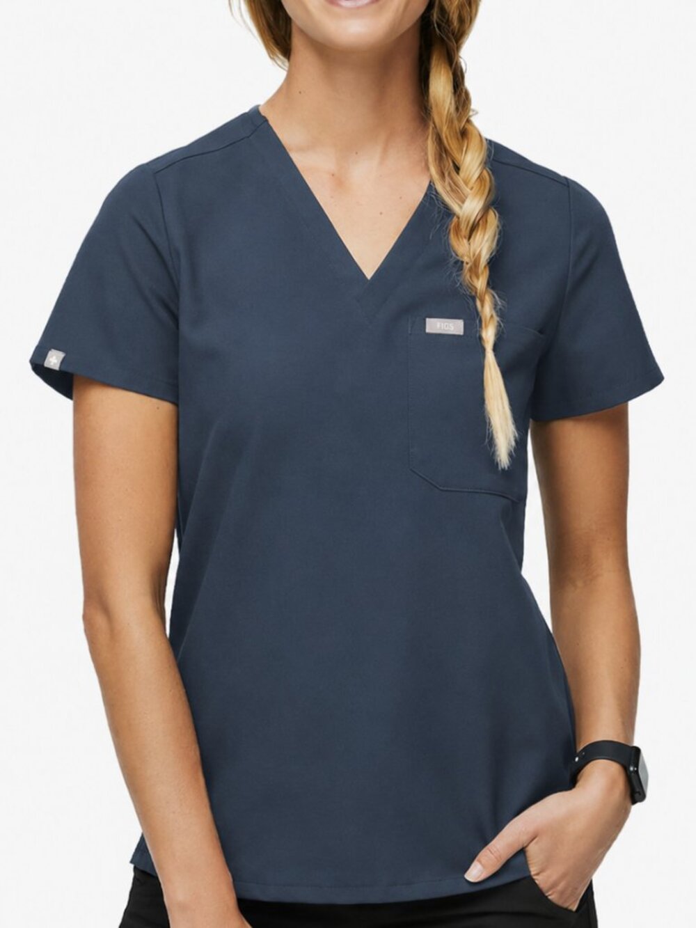 FIGS Catarina Scrub Top Dark Harbor XS
